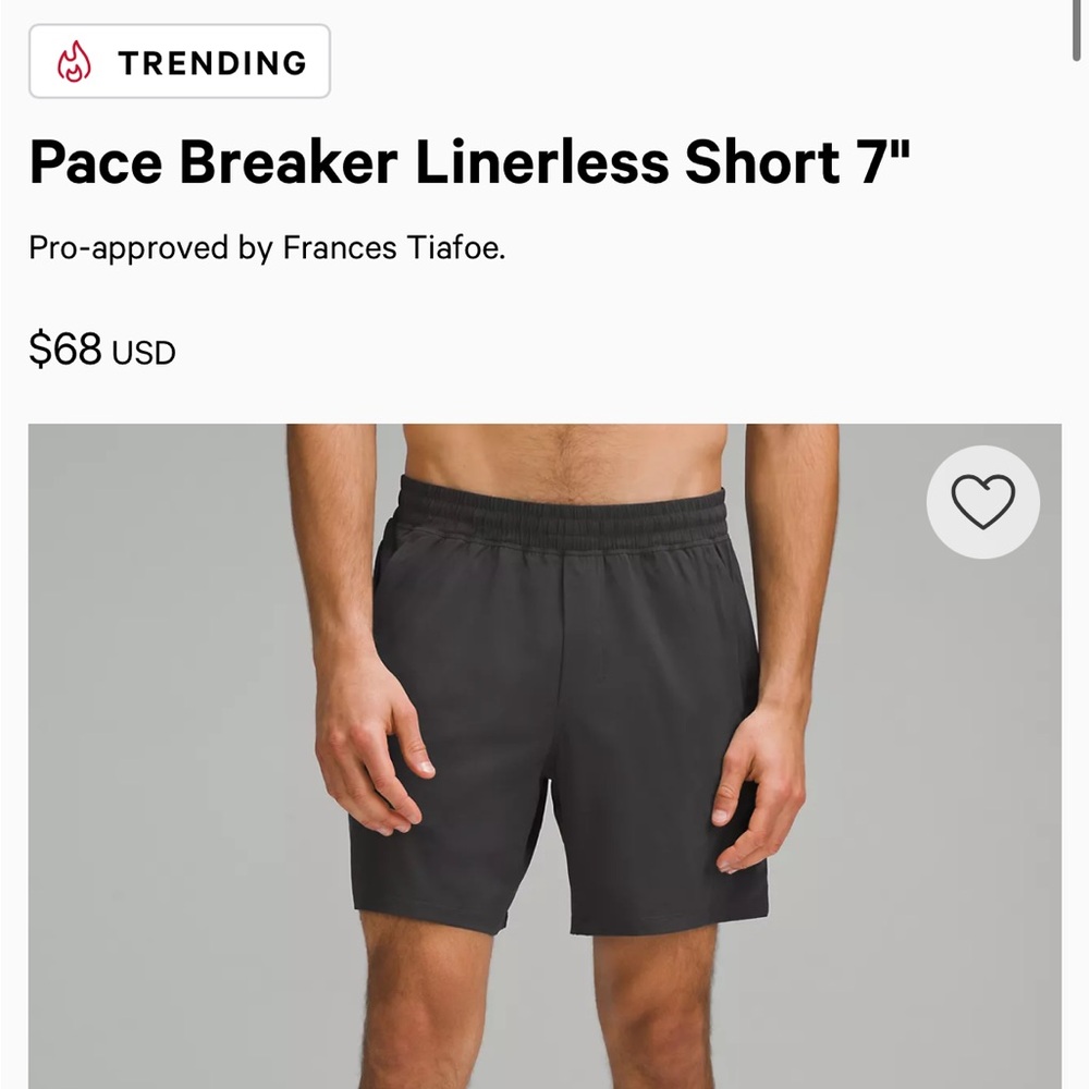 NWT LULULEMON Pace Breaker shorts black